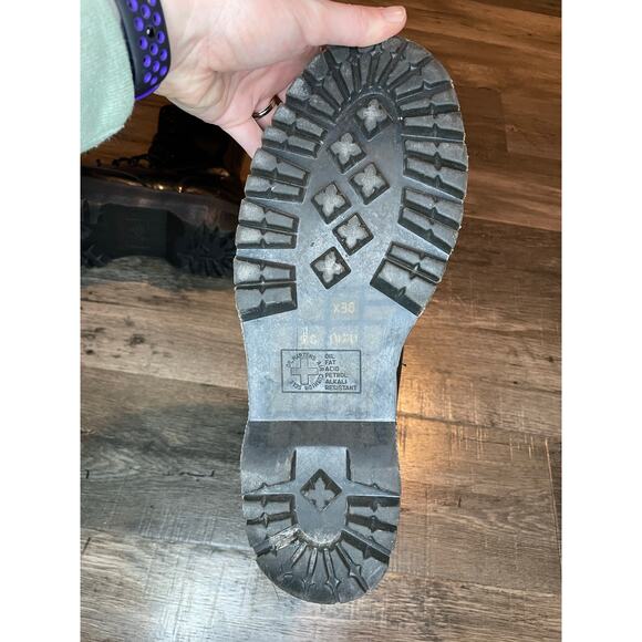 Dr. Martens Jadon Hi Black Combat Boots High Women’s 12 Rainbow Grunge Punk Boho - Picture 7 of 9